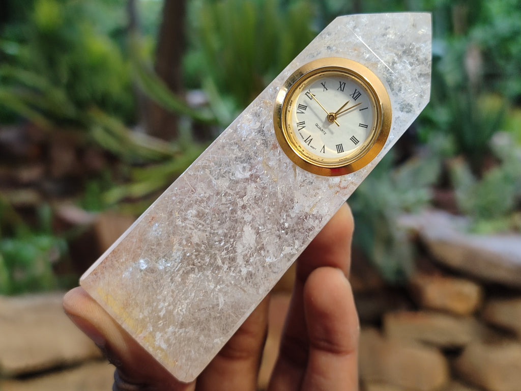Polished Golden Rutile Rock Crystal Quartz Obelisk Clock Towers - sold per item - From Brazil - Toprock Gemstones and Minerals 