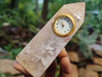 Polished Golden Rutile Rock Crystal Quartz Obelisk Clock Towers - sold per item - From Brazil - Toprock Gemstones and Minerals 