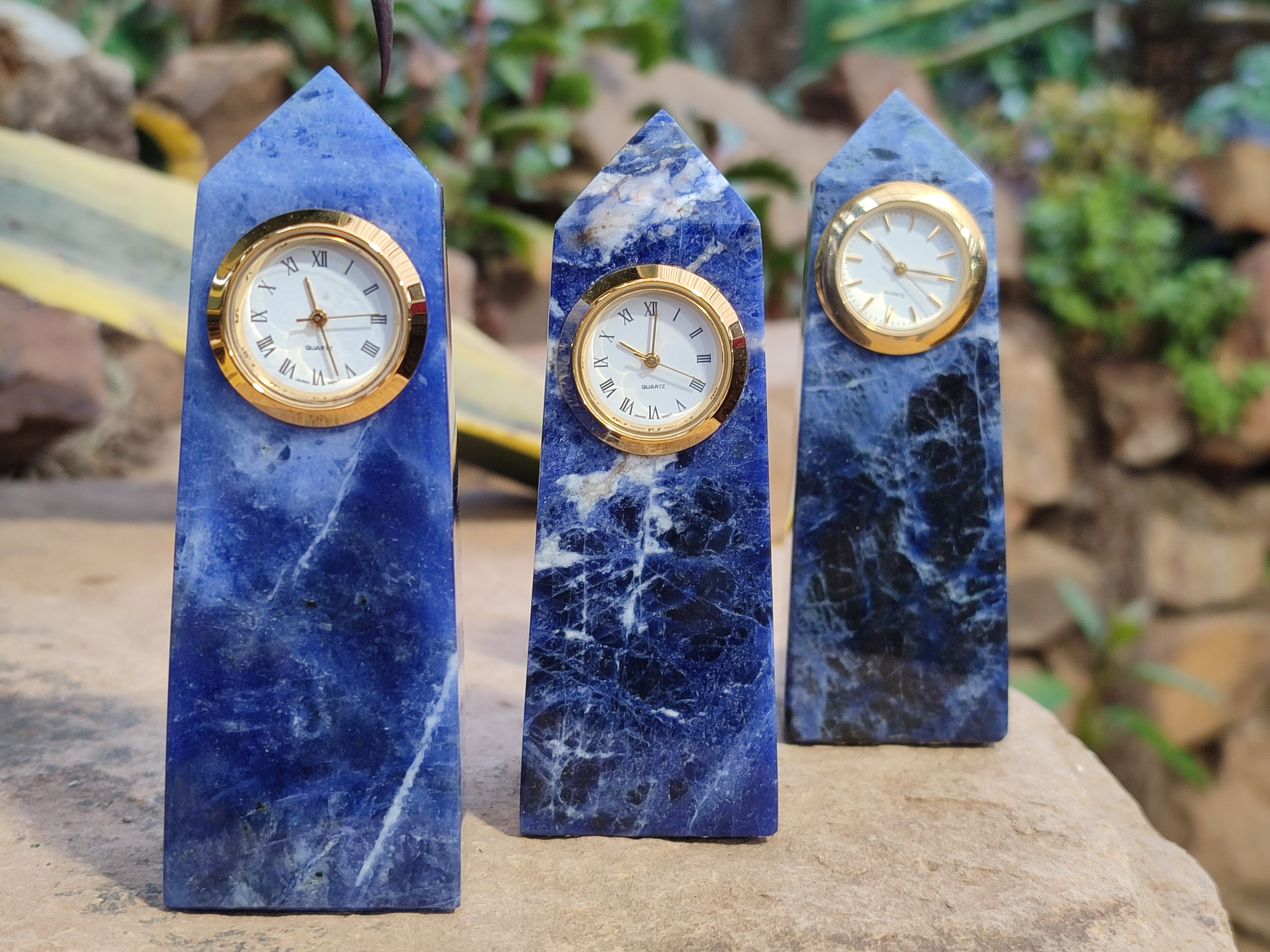 Polished Sodalite Obelisk Clock Towers - sold per item - From Namibia - Toprock Gemstones and Minerals 