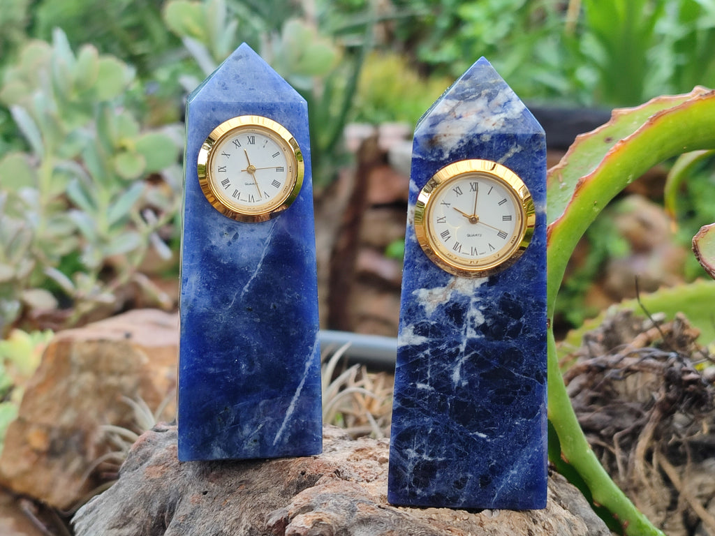 Polished Sodalite Obelisk Clock Towers - sold per item - From Namibia - Toprock Gemstones and Minerals 
