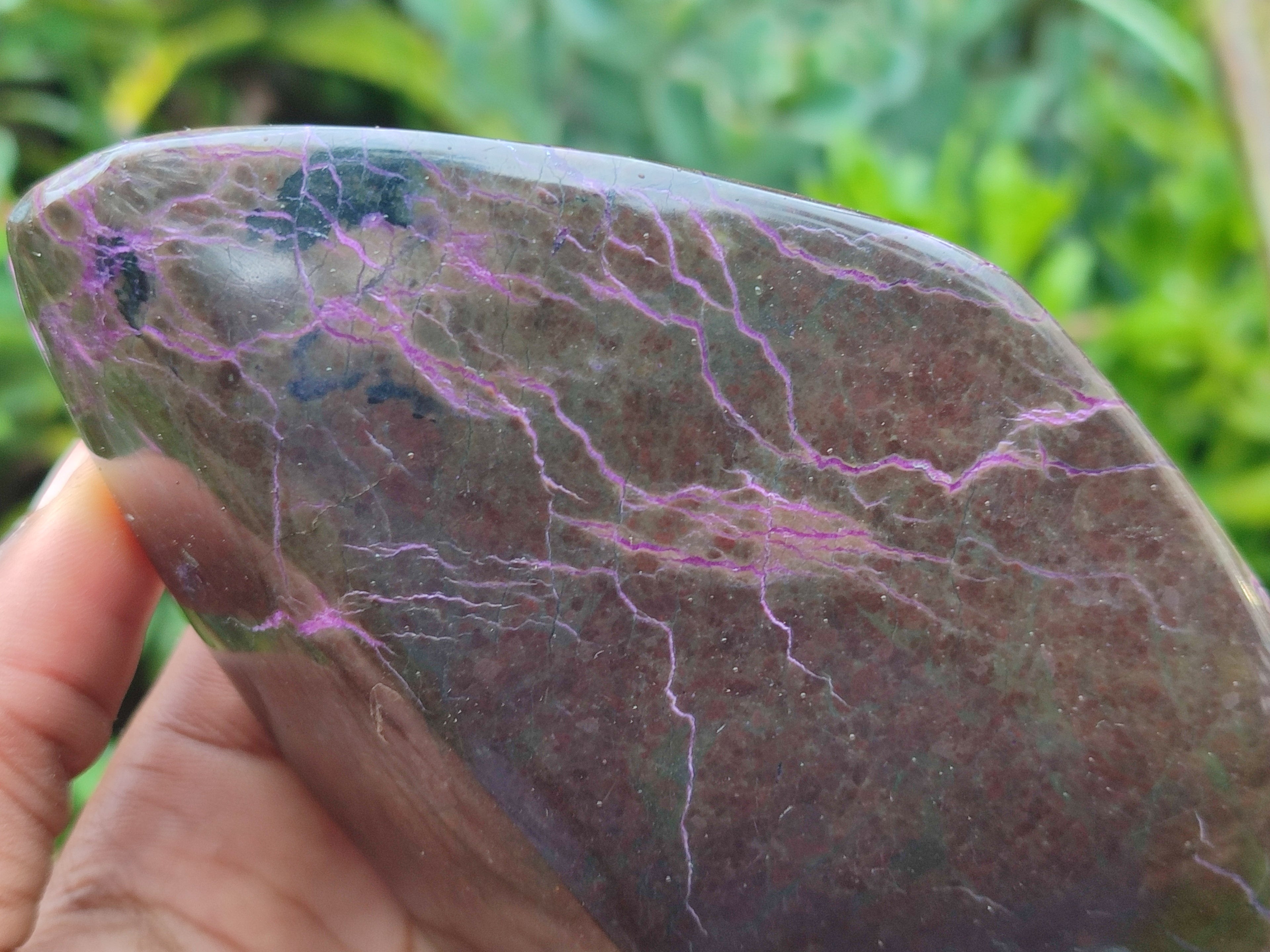 Polished Stichtite Standing Free Forms x 3 From Barberton, South Africa - Toprock Gemstones and Minerals 