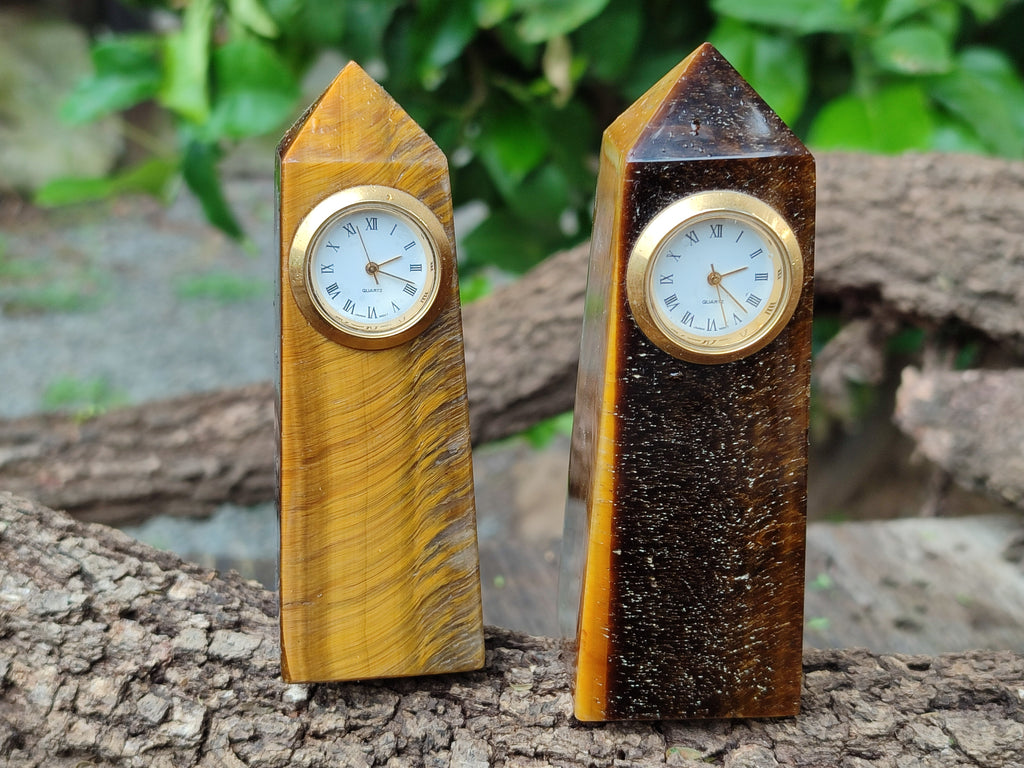 Hand Made Tiger's Eye Clock Towers - sold per item - From, South Africa - Toprock Gemstones and Minerals 