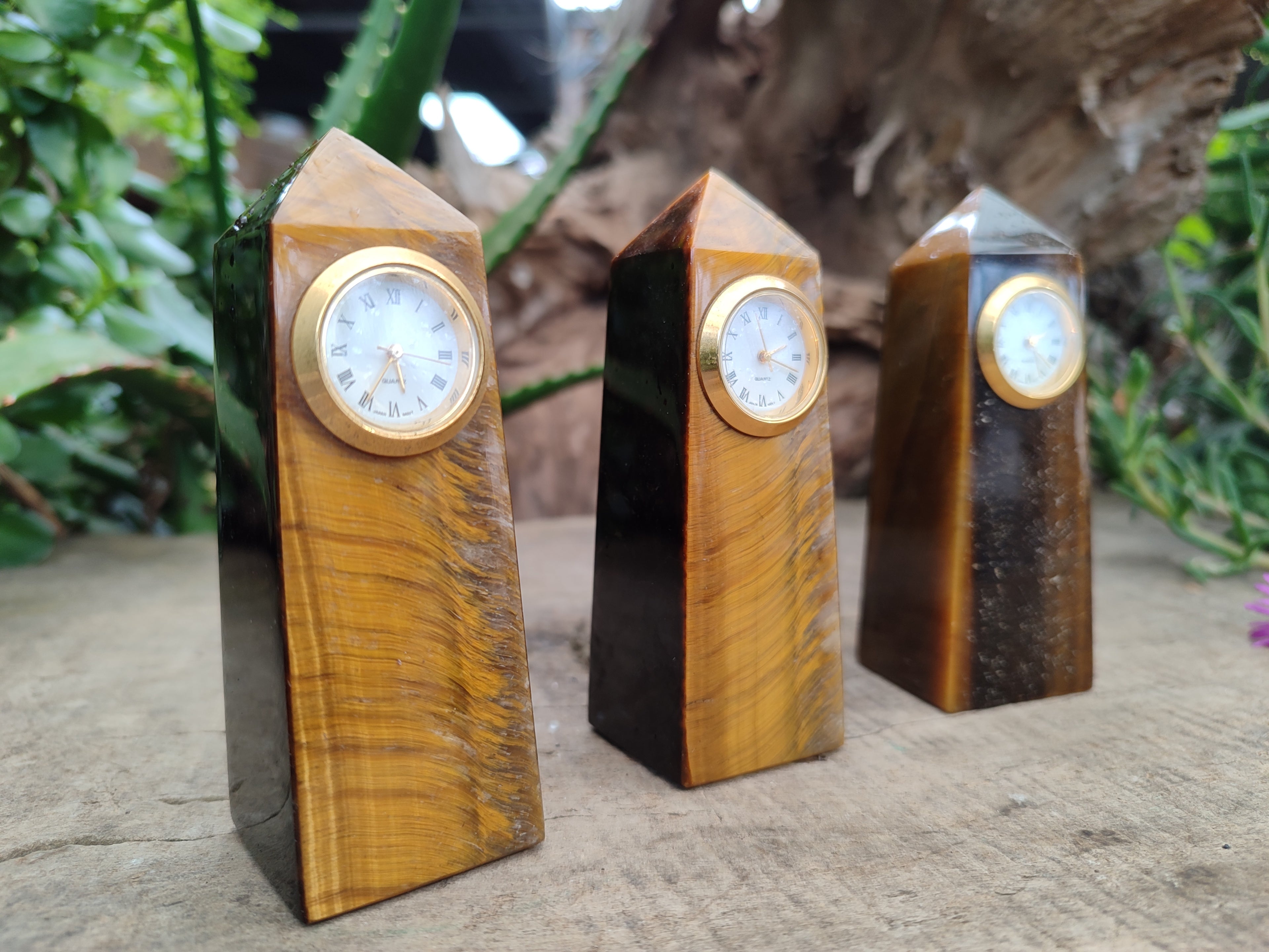 Hand Made Tiger's Eye Clock Towers - sold per item - From, South Africa - Toprock Gemstones and Minerals 