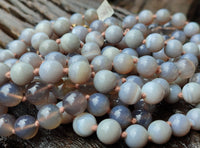 Polished Botswana Agate Ball Shaped Beaded Necklace - Sold Per Item- From Botswana - Toprock Gemstones and Minerals 