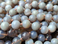 Polished Botswana Agate Ball Shaped Beaded Necklace - Sold Per Item- From Botswana - Toprock Gemstones and Minerals 