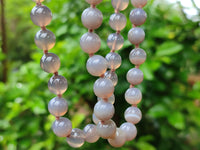 Polished Botswana Agate Ball Shaped Beaded Necklace - Sold Per Item- From Botswana - Toprock Gemstones and Minerals 