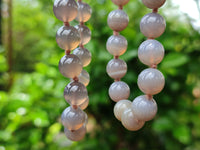 Polished Botswana Agate Ball Shaped Beaded Necklace - Sold Per Item- From Botswana - Toprock Gemstones and Minerals 