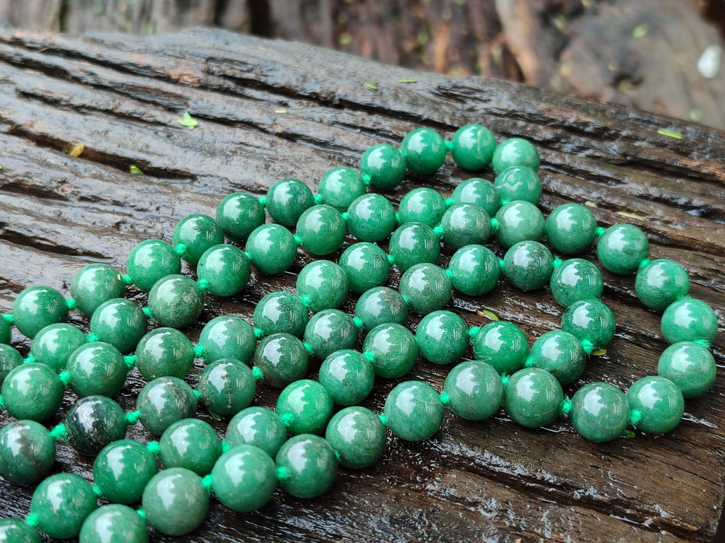 Polished Aventurine Ball Shaped Bead Necklace - Sold Per Item - From Zimbabwe - Toprock Gemstones and Minerals 