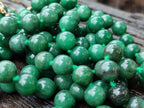 Polished Aventurine Ball Shaped Bead Necklace - Sold Per Item - From Zimbabwe - Toprock Gemstones and Minerals 