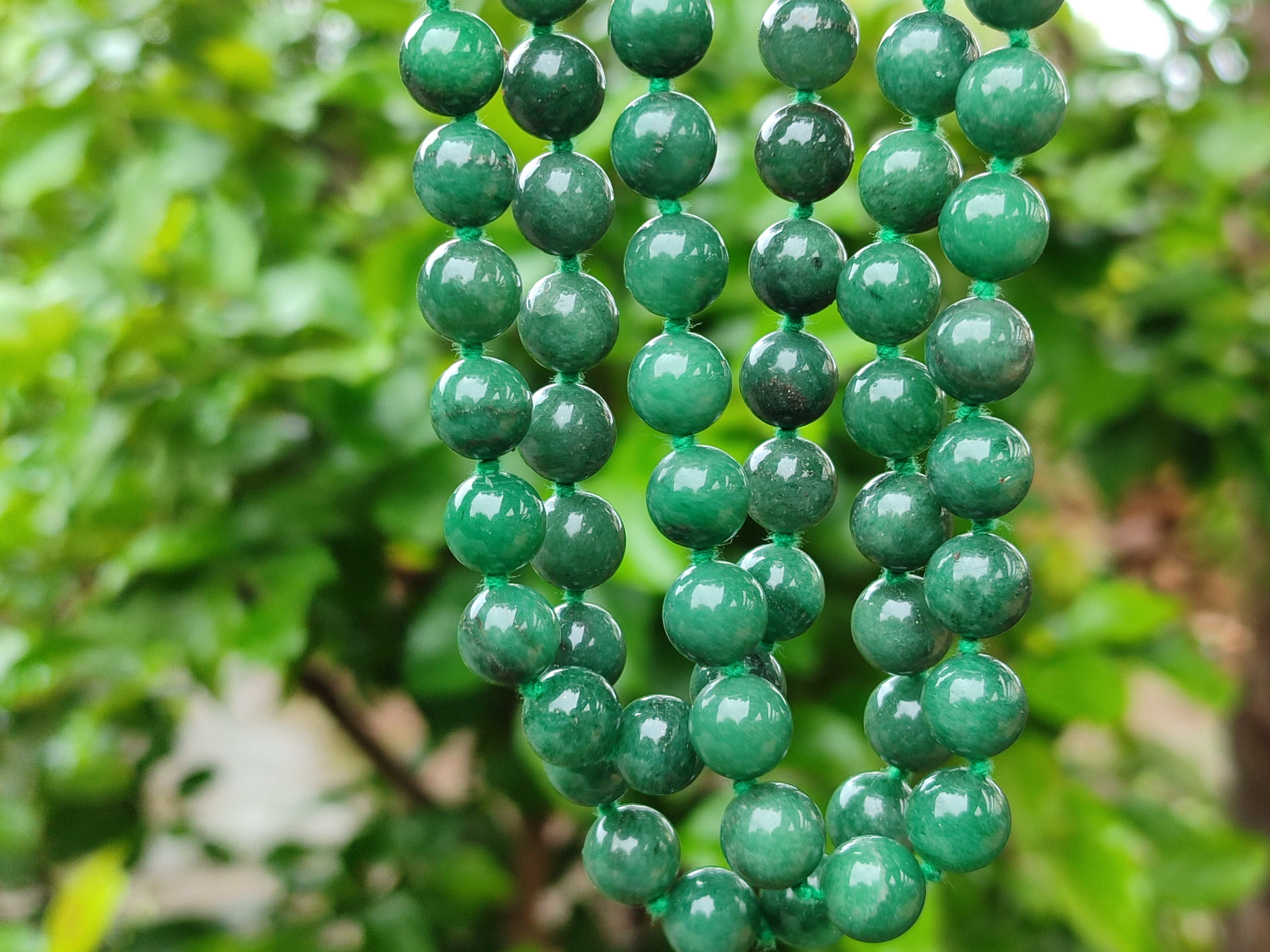 Polished Aventurine Ball Shaped Bead Necklace - Sold Per Item - From Zimbabwe - Toprock Gemstones and Minerals 