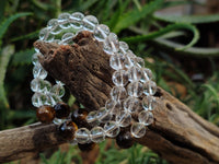 Polished Quartz Crystal & Tigers Eye Clip On Bracelet - sold per Item - From Brazil - Toprock Gemstones and Minerals 