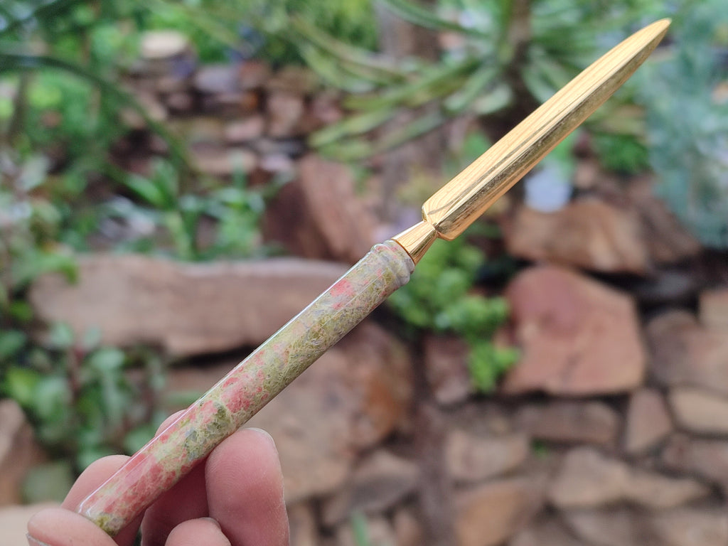 Polished Unakite Desk Set - Sold Per Set - From South Africa - Toprock Gemstones and Minerals 