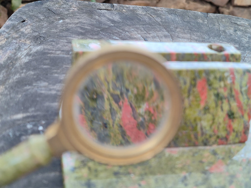 Polished Unakite Desk Set - Sold Per Set - From South Africa - Toprock Gemstones and Minerals 