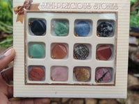 Hand Made Box Set of 12 Mixed Gemstone Faceted Satellite Pendants - Sold Per Box - From Southern Africa