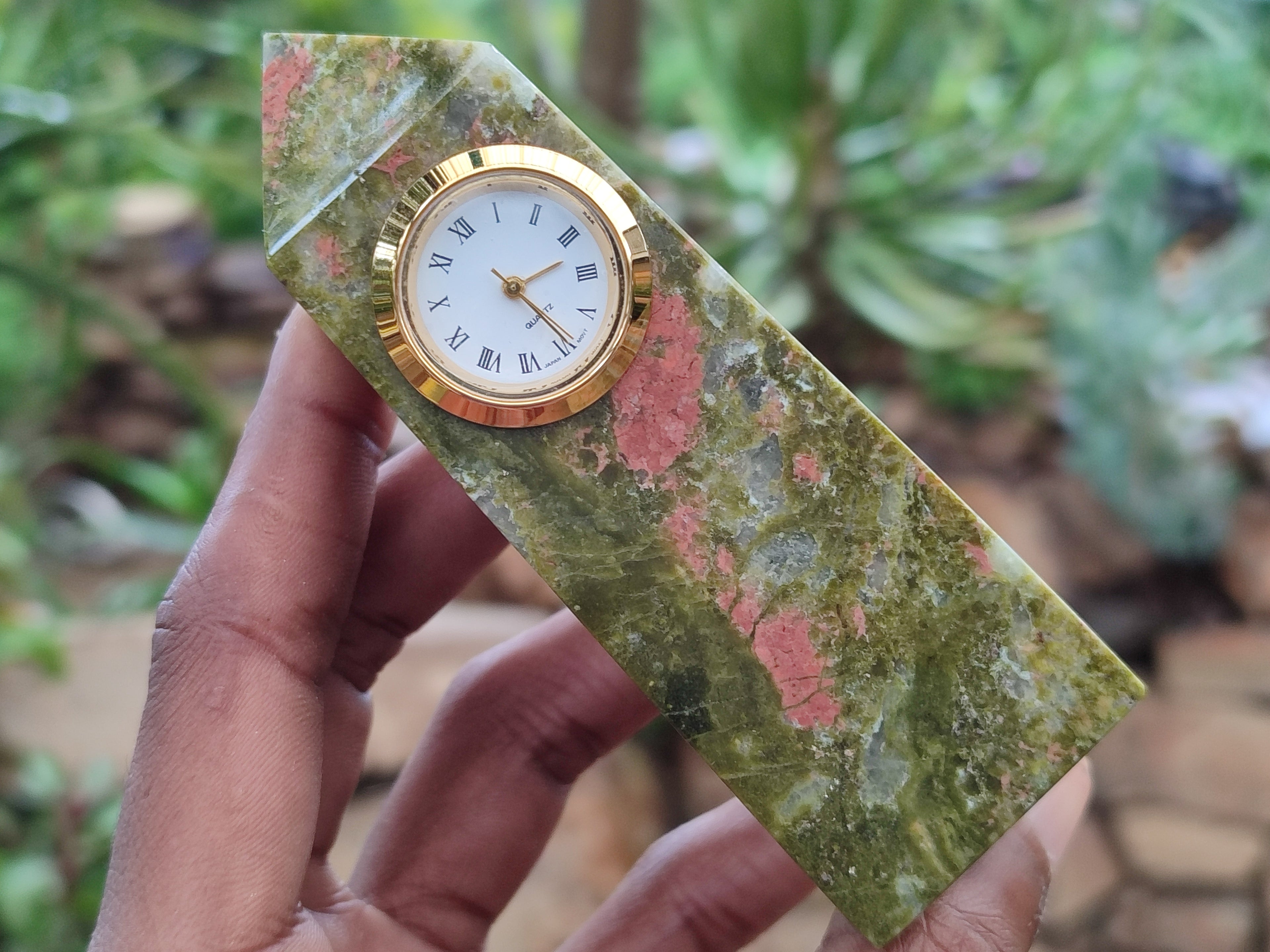 Polished Unakite Clock Tower - Sold Per Item - From South Africa - Toprock Gemstones and Minerals 