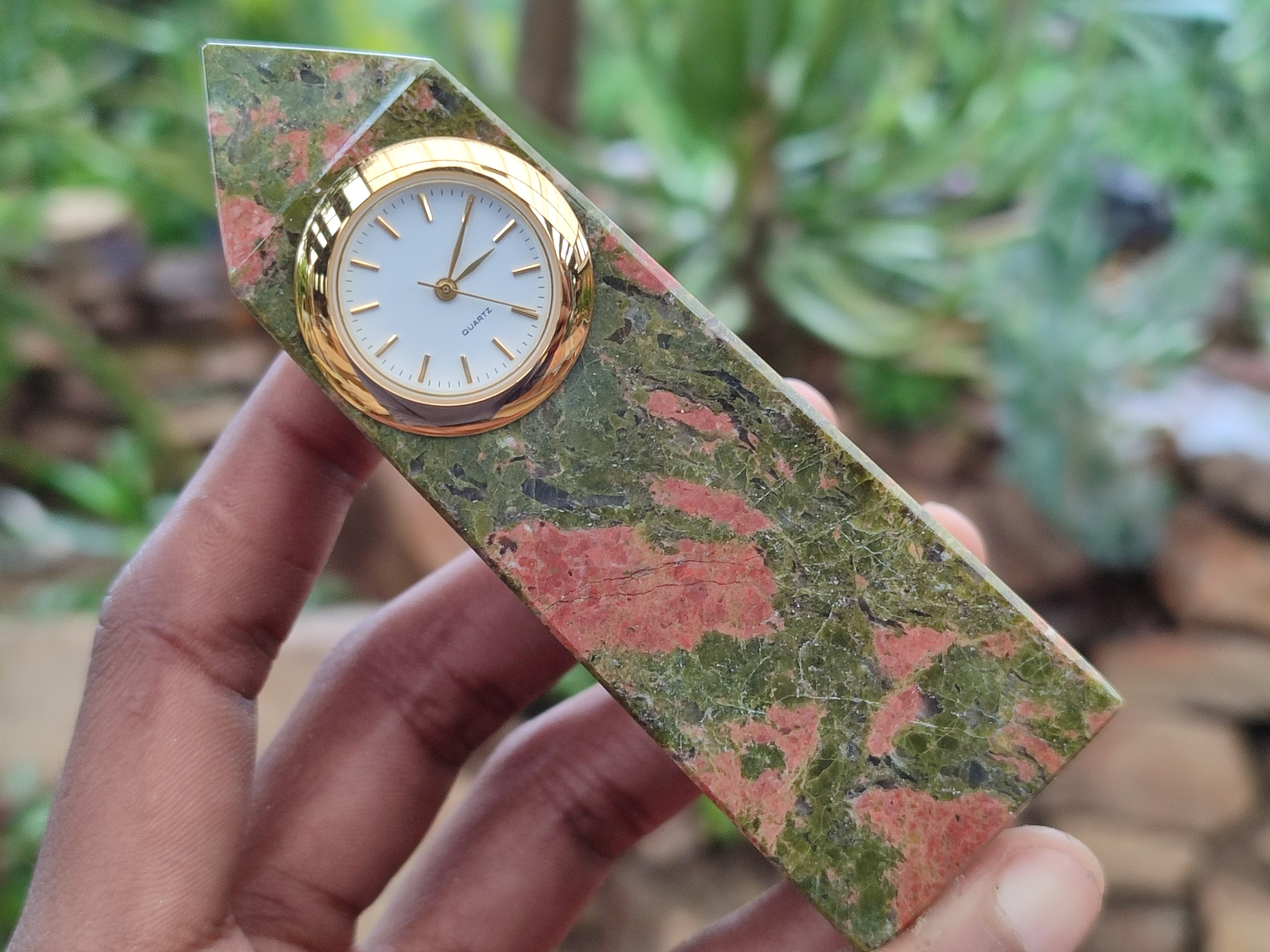 Polished Unakite Clock Tower - Sold Per Item - From South Africa - Toprock Gemstones and Minerals 
