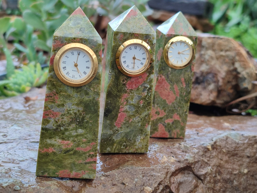 Polished Unakite Clock Tower - Sold Per Item - From South Africa - Toprock Gemstones and Minerals 