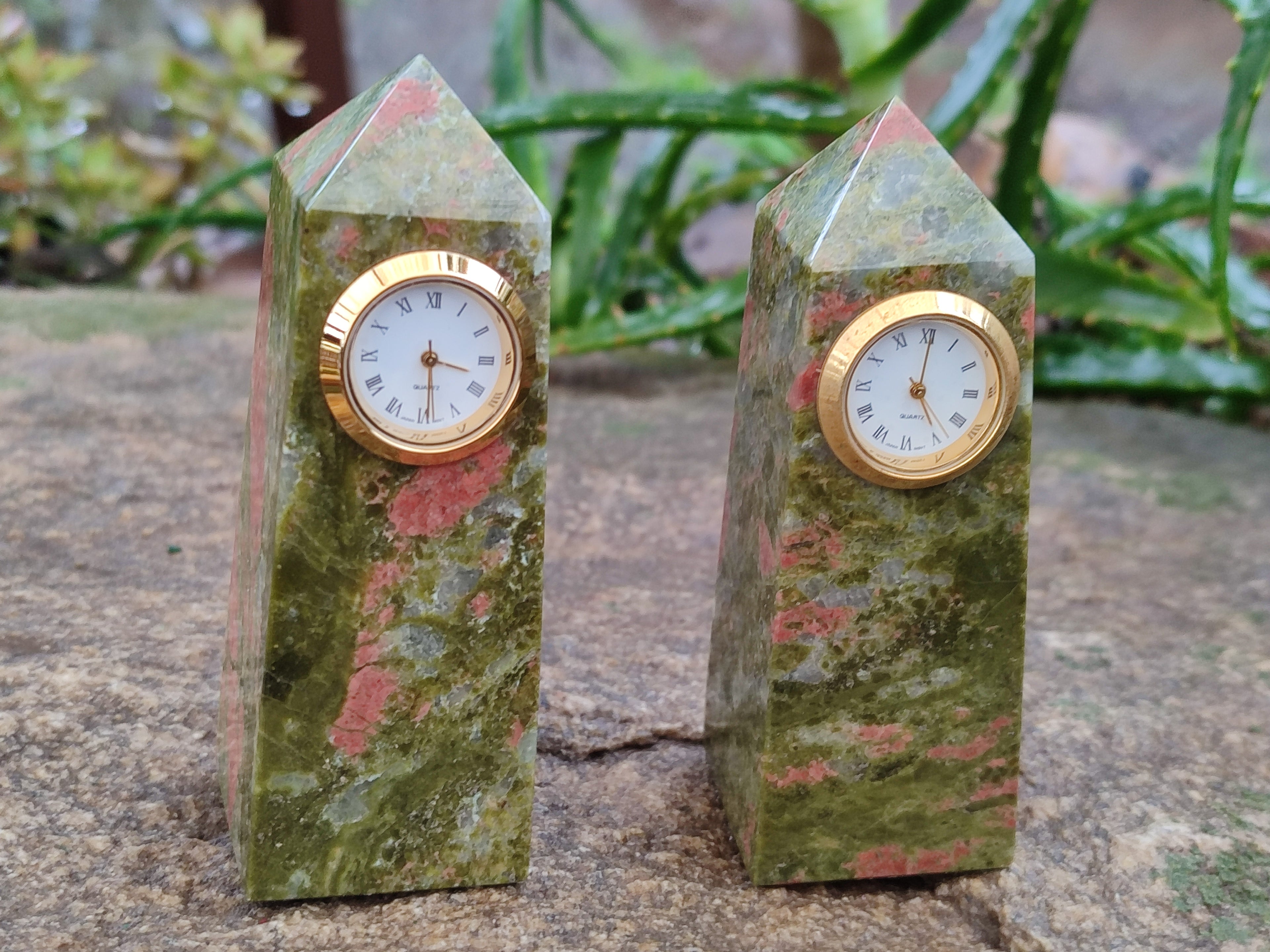 Polished Unakite Clock Tower - Sold Per Item - From South Africa - Toprock Gemstones and Minerals 