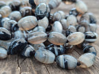 Polished Striped Botswana Agate Barrel Bead Necklace - Sold Per Item- From Botswana - Toprock Gemstones and Minerals 