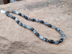Polished Striped Botswana Agate Barrel Bead Necklace - Sold Per Item- From Botswana - Toprock Gemstones and Minerals 