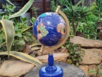 Hand Made Mixed Gemstone World Globe x 1 From China - Toprock Gemstones and Minerals 