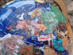 Hand Made Mixed Gemstone World Globe x 1 From China - Toprock Gemstones and Minerals 
