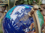 Hand Made Mixed Gemstone World Globe x 1 From China - Toprock Gemstones and Minerals 