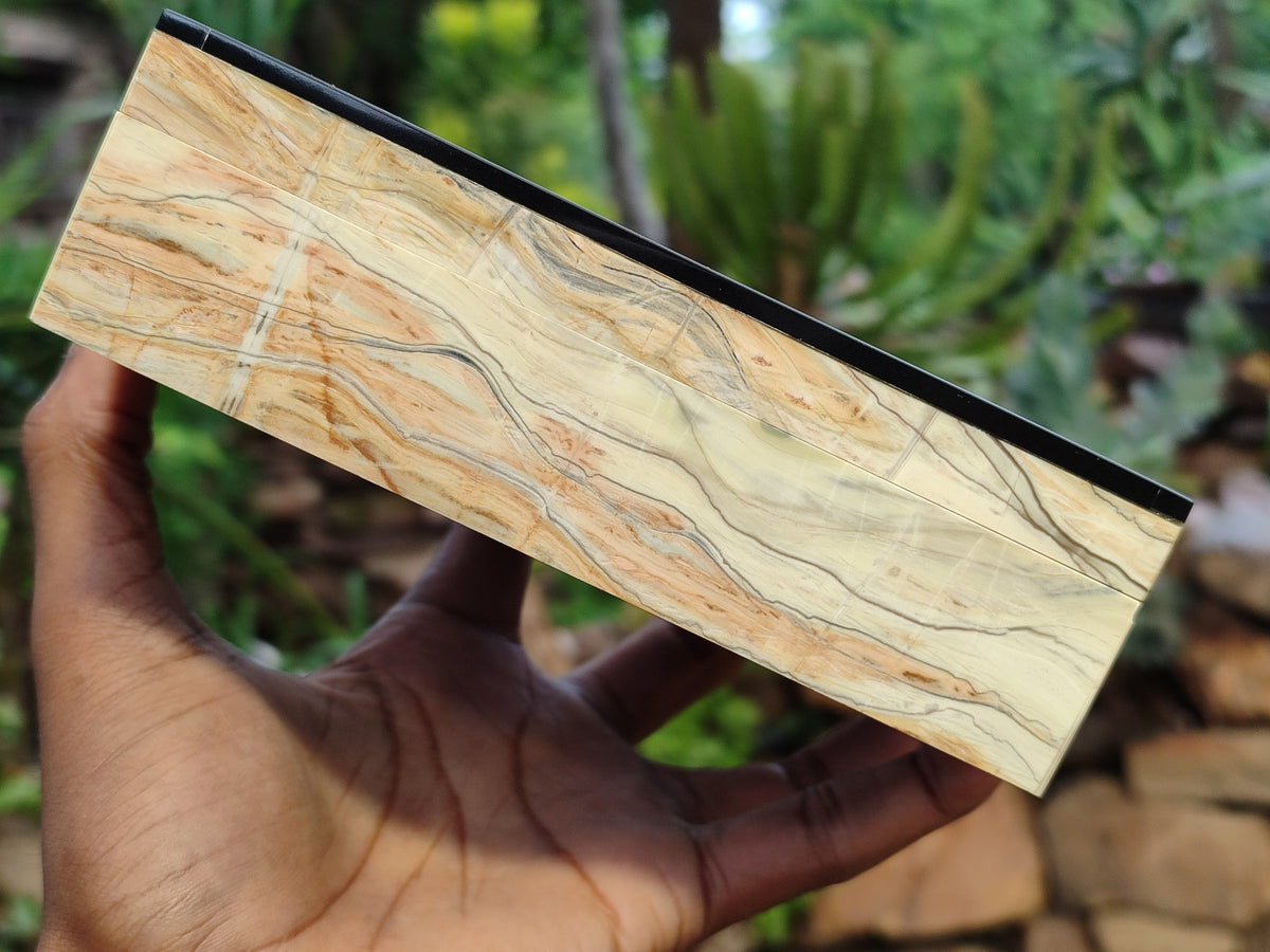 Hand Made Stone Jewellery Box x 1 From Southern Africa - Toprock Gemstones and Minerals 