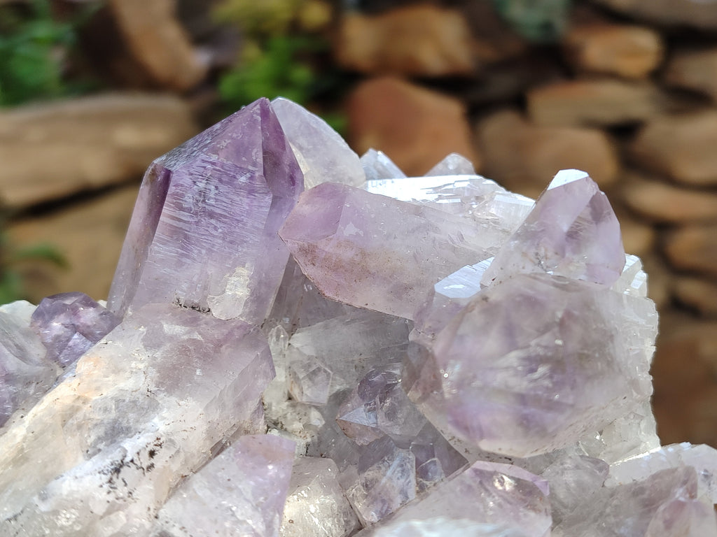 Natural Jacaranda Amethyst Quartz Clusters x 2 from Mumbwa, Zambia - Toprock Gemstones and Minerals 