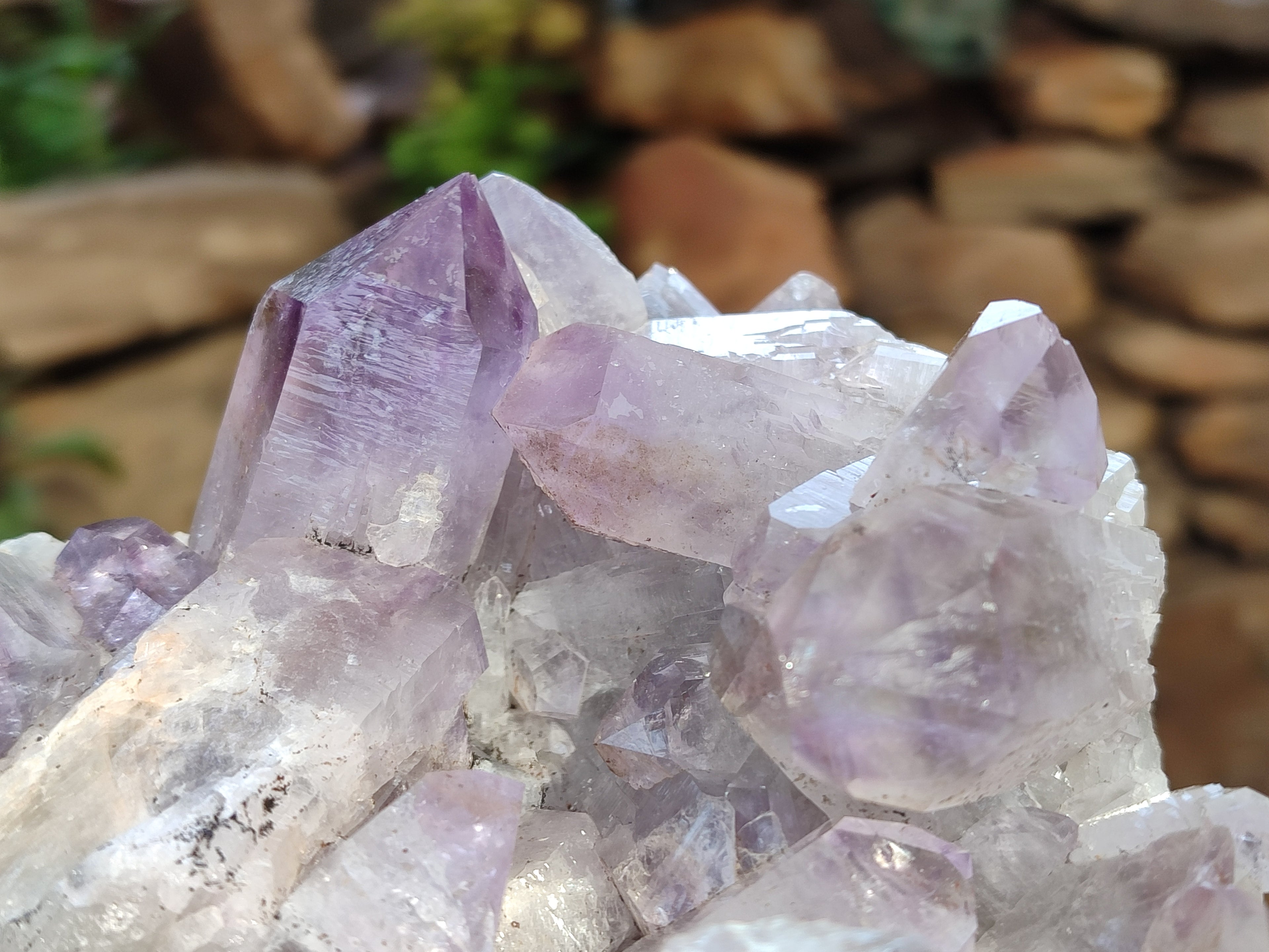 Natural Jacaranda Amethyst Quartz Clusters x 2 from Mumbwa, Zambia - Toprock Gemstones and Minerals 