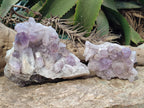 Natural Jacaranda Amethyst Quartz Clusters x 2 from Mumbwa, Zambia - Toprock Gemstones and Minerals 