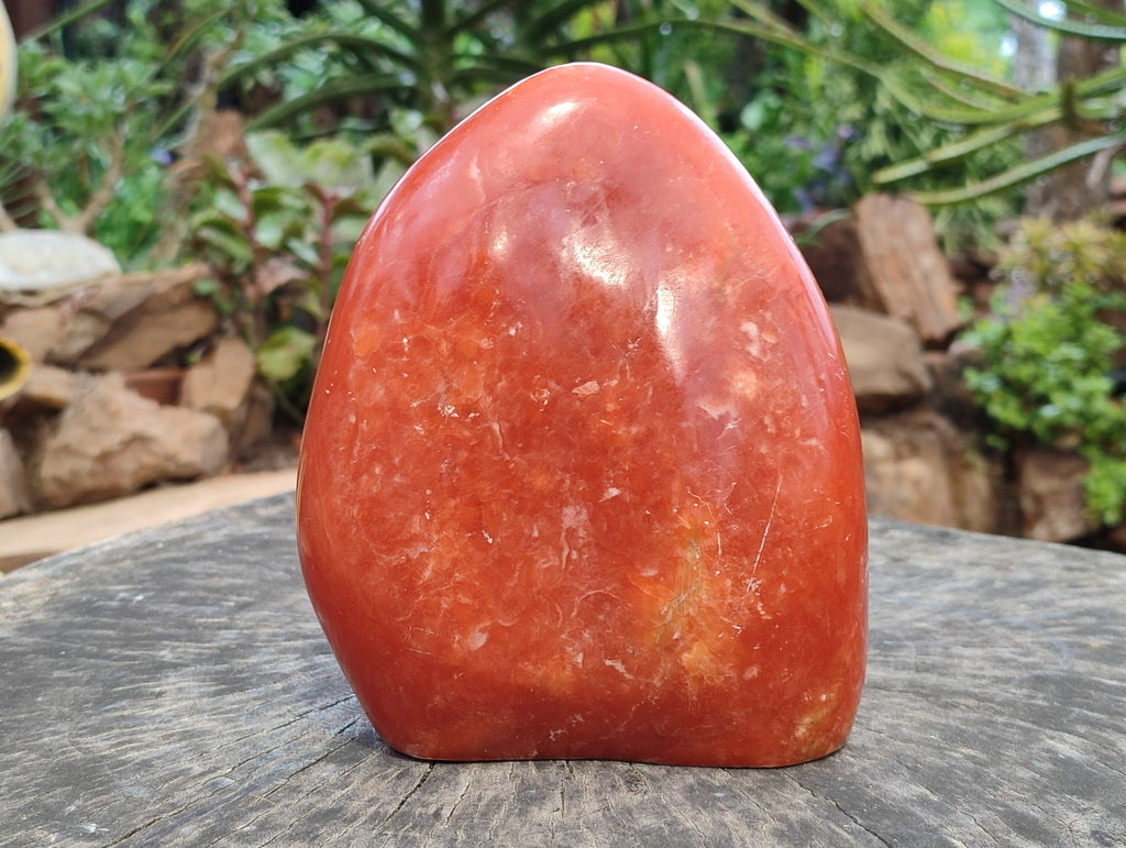 Polished Orange Twist Calcite Standing Free Form x 1 From Madagascar - Toprock Gemstones and Minerals 