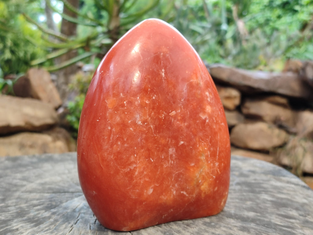 Polished Orange Twist Calcite Standing Free Form x 1 From Madagascar - Toprock Gemstones and Minerals 