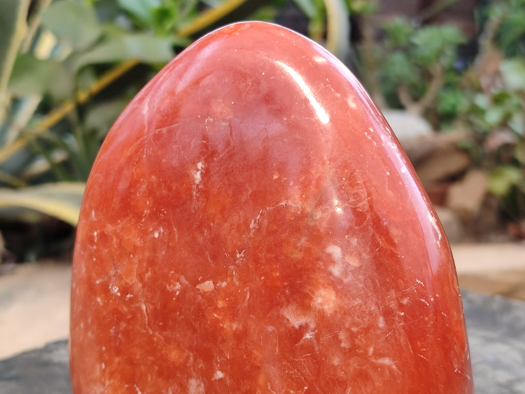 Polished Orange Twist Calcite Standing Free Form x 1 From Madagascar - Toprock Gemstones and Minerals 