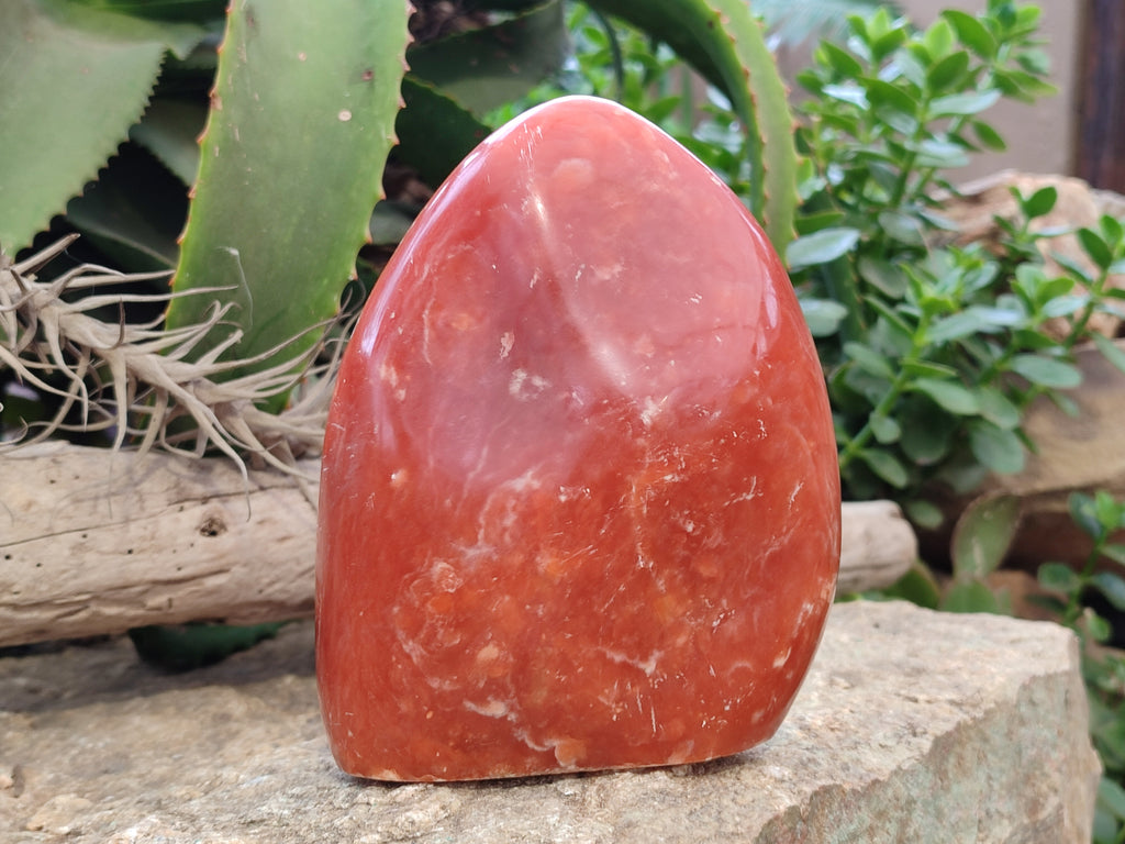 Polished Orange Twist Calcite Standing Free Form x 1 From Madagascar - Toprock Gemstones and Minerals 