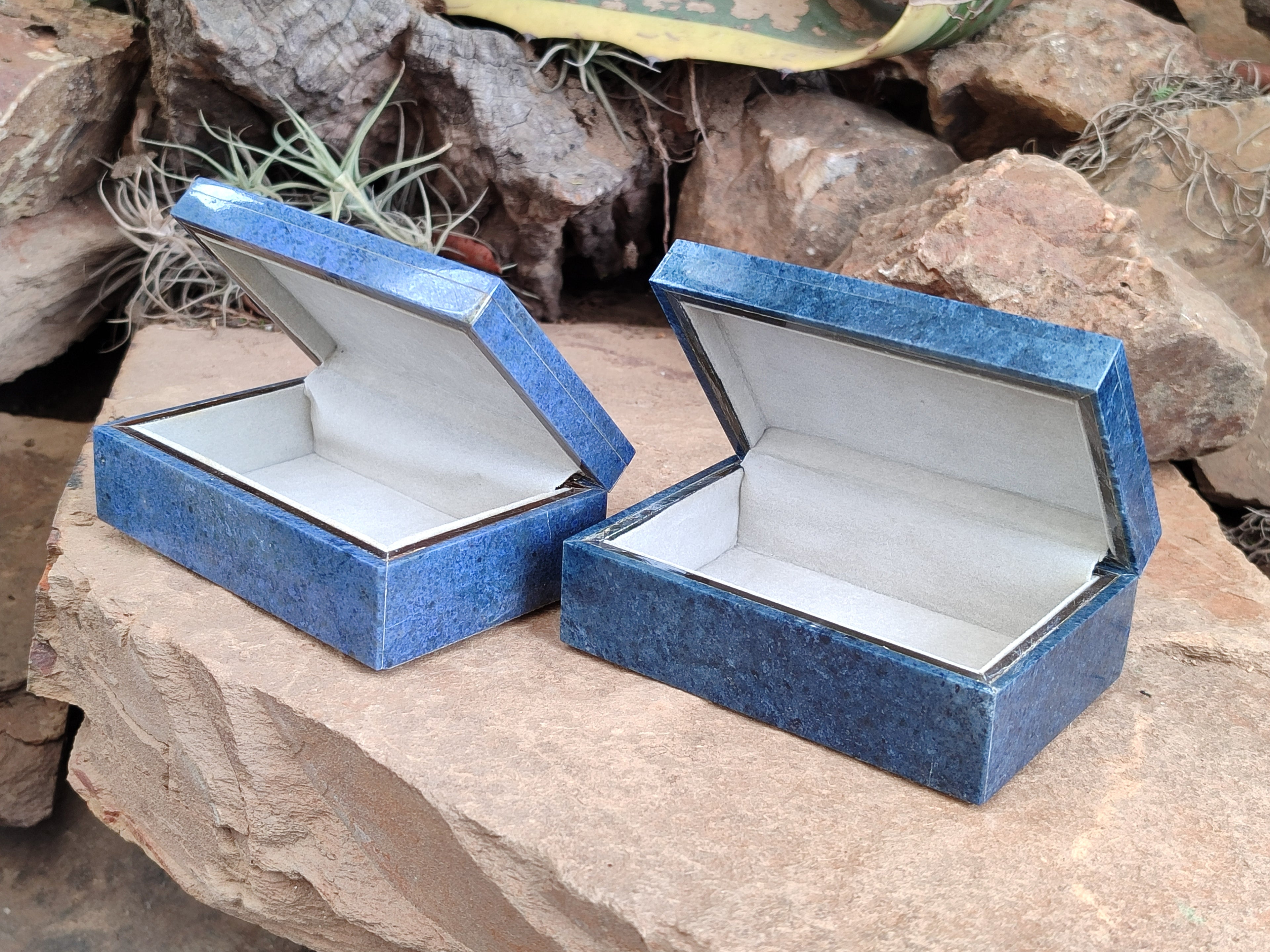 Hand Made Dumortierite Jewellery Box - Sold Per Item - From Mozambique - Toprock Gemstones and Minerals 