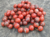 Polished Brecciated Red Jasper Ball Shaped Beaded Necklace - Sold Per Item - From South Africa - Toprock Gemstones and Minerals 