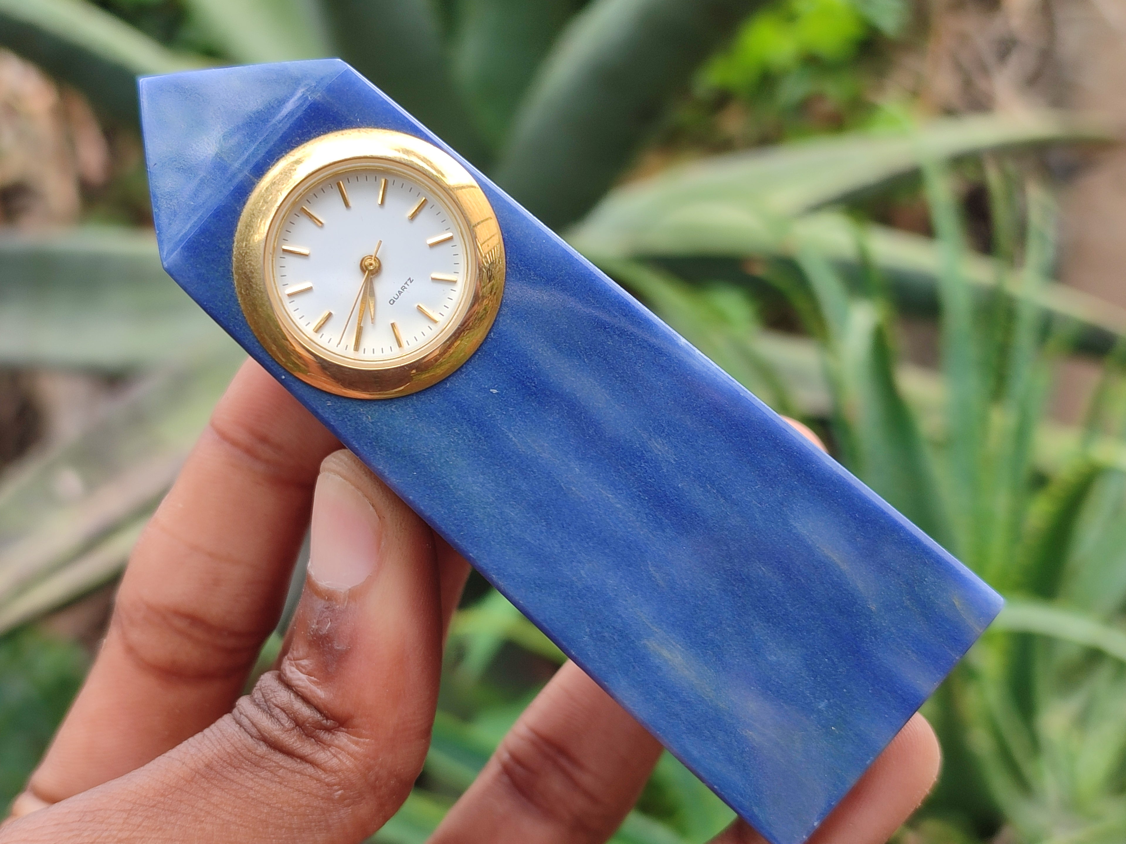 Polished Blue Quartz Obelisk Clock Towers - sold per item - From China - Toprock Gemstones and Minerals 