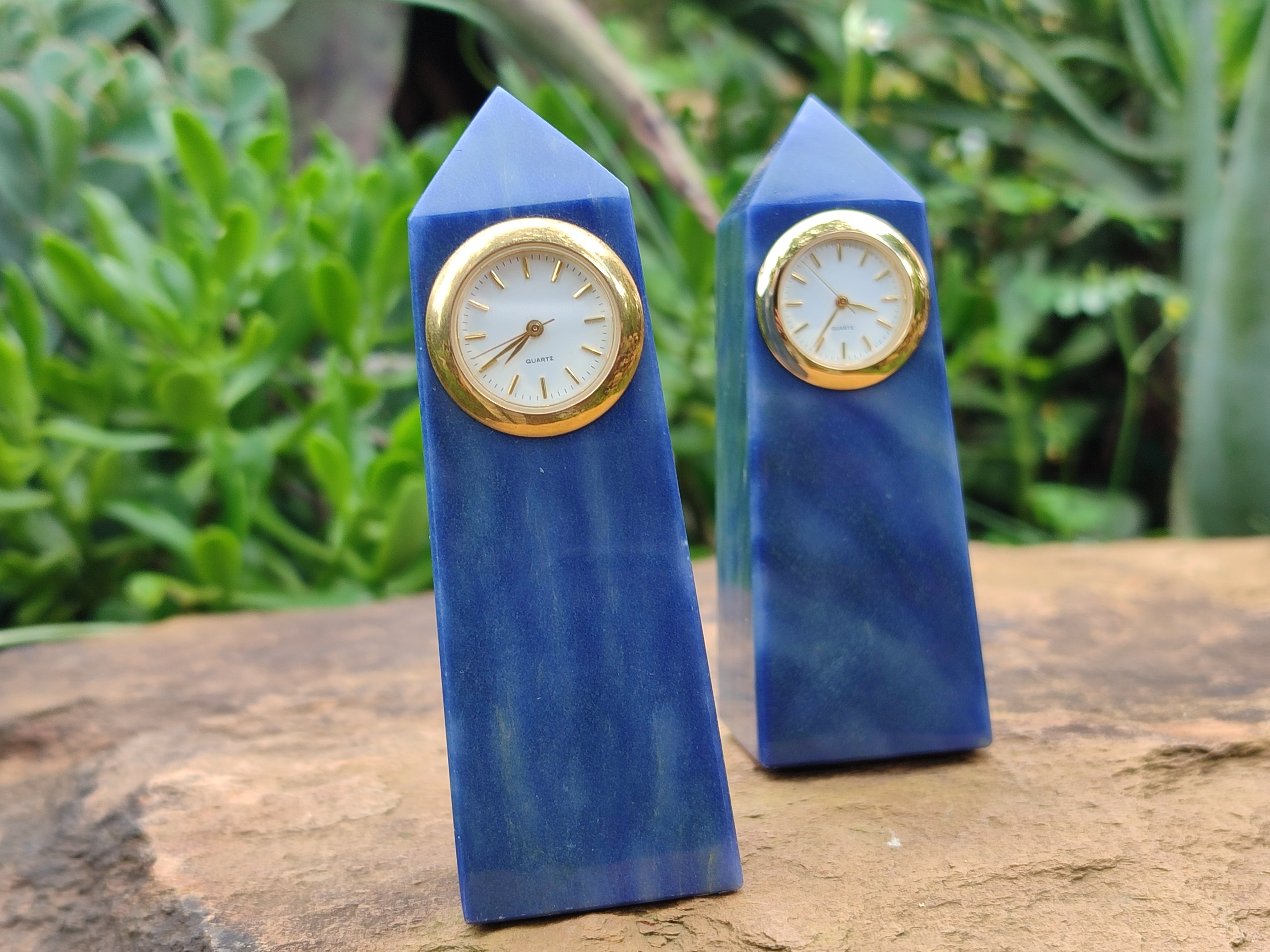 Polished Blue Quartz Obelisk Clock Towers - sold per item - From China - Toprock Gemstones and Minerals 