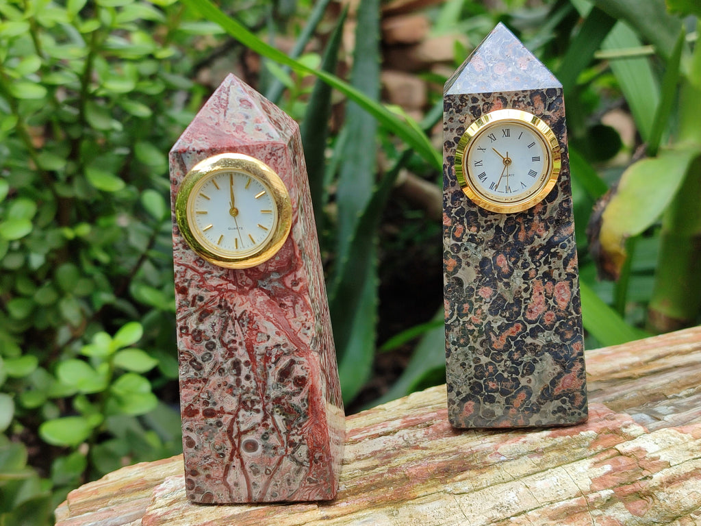 Hand Made Snakeskin Rhyolite Jasper Obelisk Clock Towers - sold per item - From Australia - Toprock Gemstones and Minerals 