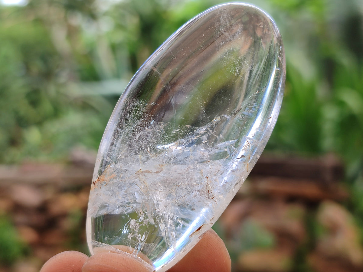 Polished Clear Quartz Palm Stones x 24 From Madagascar - Toprock Gemstones and Minerals 