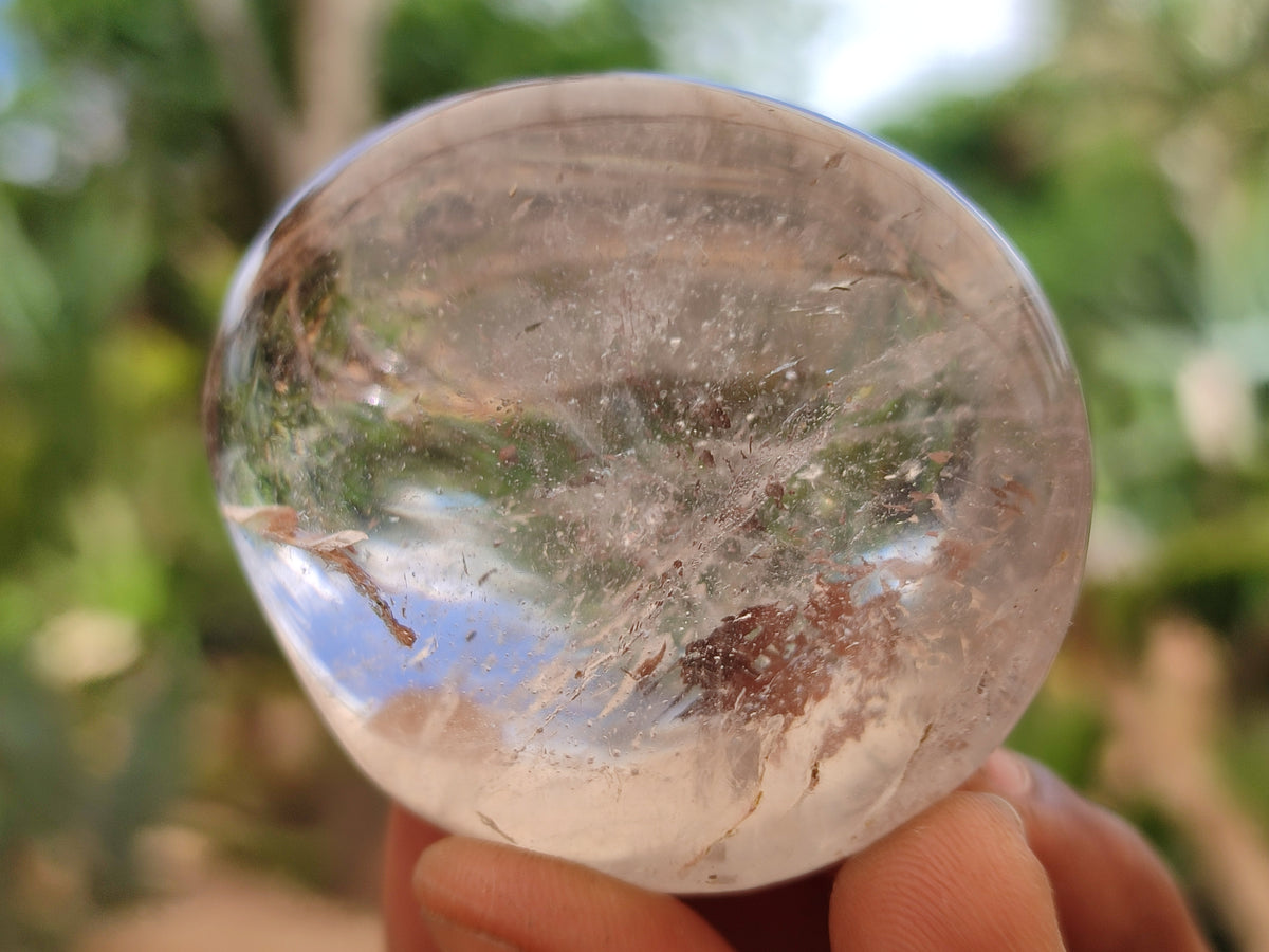 Polished Clear Quartz Palm Stones x 24 From Madagascar - Toprock Gemstones and Minerals 