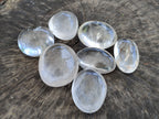 Polished Clear Quartz Palm Stones x 24 From Madagascar - Toprock Gemstones and Minerals 