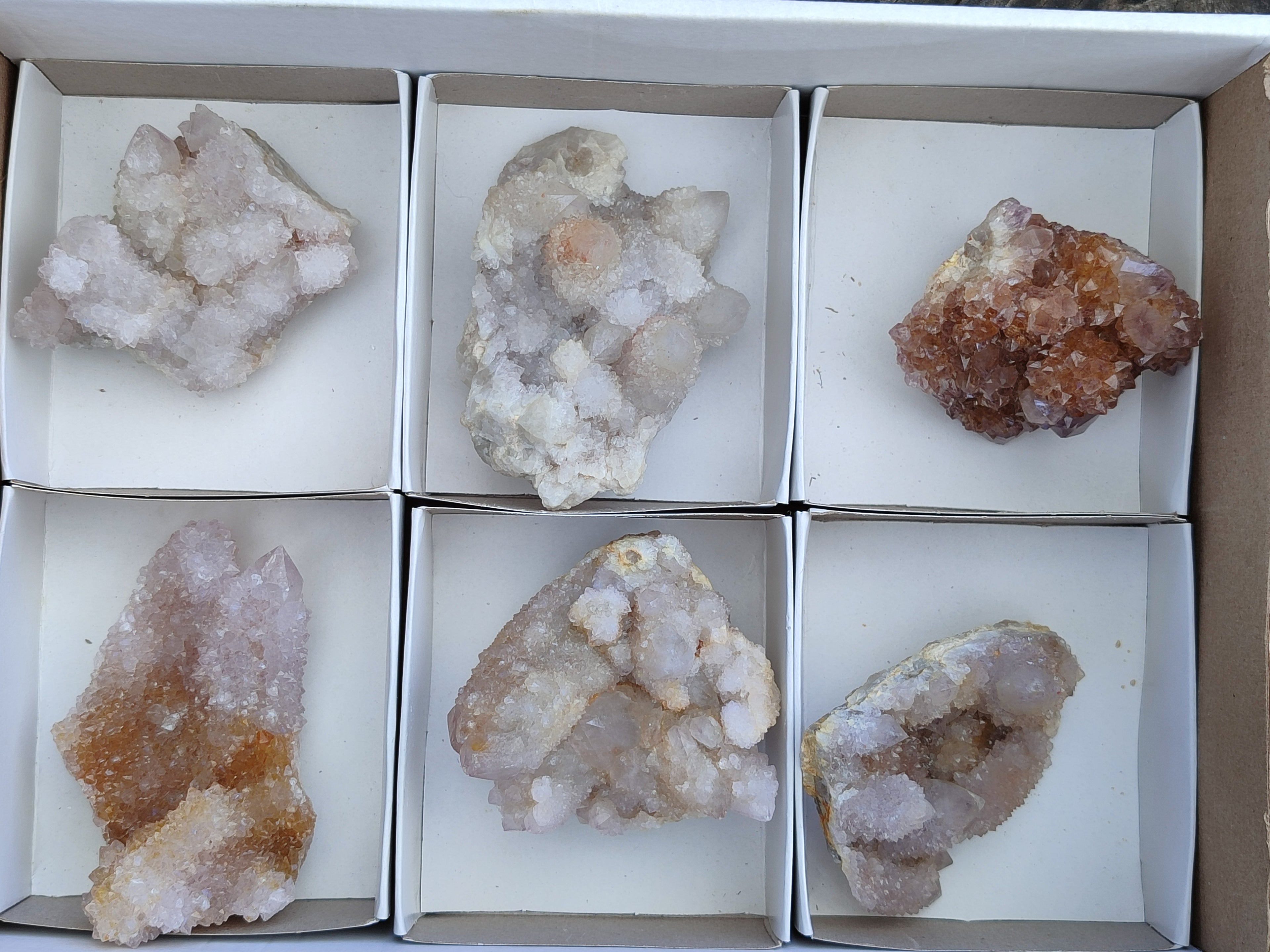 Natural Amethyst Spirit Quartz Clusters x 6 From Boekenhouthoek, South Africa - Toprock Gemstones and Minerals 