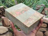 Hand Made Stone Jewellery Box x 1 From South Africa - Toprock Gemstones and Minerals 