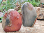 Polished Polychrome Jasper Standing Free Forms x 3 From Mahajanga, Madagascar - Toprock Gemstones and Minerals 