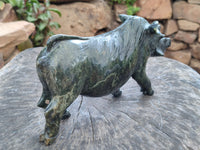Hand Made Serpentine Warthog Carving x 1 From Zimbabwe