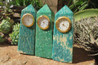 Polished Rare Russian Amazonite Obelisk Clock Towers - sold per item - From Russia - Toprock Gemstones and Minerals 