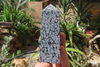 Polished Classic Snowflake Obsidian Obelisk Clock Towers - sold per item - From Mexico - Toprock Gemstones and Minerals 