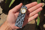 Polished Classic Snowflake Obsidian Obelisk Clock Towers - sold per item - From Mexico - Toprock Gemstones and Minerals 